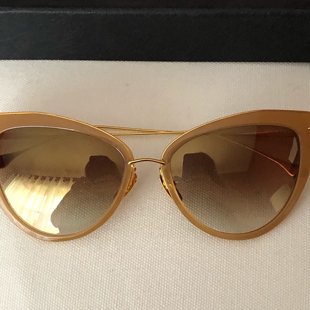 Dita Heartbreaker cateye sunglasses in gold
